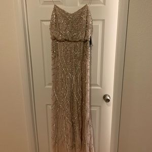 Adrianna papell beaded bridesmaid dress size 4